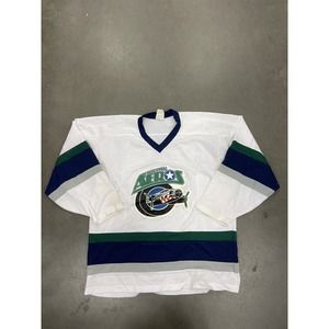 Vintage Authentic Practice Jersey Houston Aeros 1990s All Star IHL‎ Bauer Size L